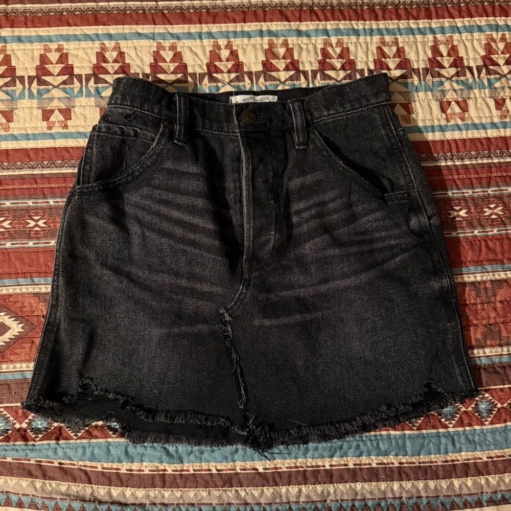 We The Free black denim skirt size 27